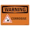 Signmission Safety Sign, OSHA WARNING, 7" Height, 10" Width, Corrosive, Landscape, D-L-11955 OS-WS-D-710-L-11955 - alternate 1